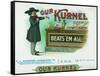 Our Kurnel Brand Cigar Box Label-Lantern Press-Framed Stretched Canvas