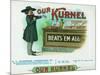 Our Kurnel Brand Cigar Box Label-Lantern Press-Mounted Art Print