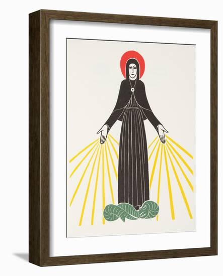 Our Lady of Lourdes, 1920-Eric Gill-Framed Giclee Print