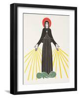 Our Lady of Lourdes, 1920-Eric Gill-Framed Giclee Print