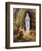 Our Lady of Lourdes-Edgar Jerins-Framed Giclee Print