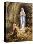 Our Lady of Lourdes-Edgar Jerins-Stretched Canvas