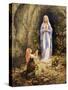 Our Lady of Lourdes-Edgar Jerins-Stretched Canvas