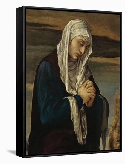 Our Lady of Sorrows, Detail from Crucifixion of St Teonisto-Jacopo Bassano-Framed Stretched Canvas