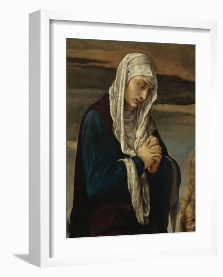Our Lady of Sorrows, Detail from Crucifixion of St Teonisto-Jacopo Bassano-Framed Giclee Print