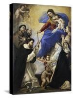 Our Lady of the Rosary, 1657-Luca Giordano-Stretched Canvas