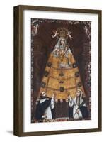 Our Lady of the Rosary with Saint Dominic and Saint Rose-null-Framed Giclee Print