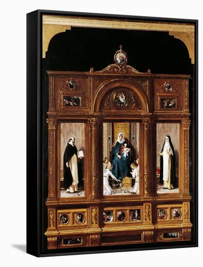 Our Lady of the Rosary-Nicolo Barabino-Framed Stretched Canvas