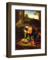 Our Lady Worshipping the Child, c.1518-20-Correggio-Framed Giclee Print