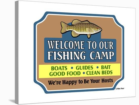 Our Lake Fish Camp-Mark Frost-Stretched Canvas