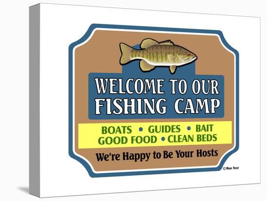 Our Lake Fish Camp-Mark Frost-Stretched Canvas