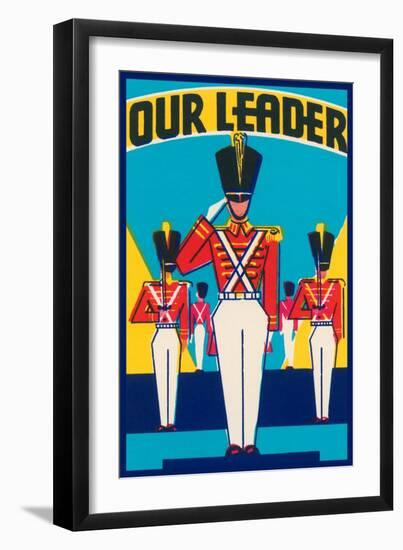 Our Leader Broom Label-null-Framed Art Print