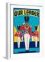 Our Leader Broom Label-null-Framed Art Print