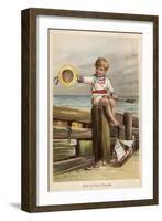 Our Little Sailor' - Equipped with Boat and Spade-null-Framed Art Print