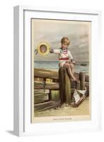 Our Little Sailor' - Equipped with Boat and Spade-null-Framed Art Print