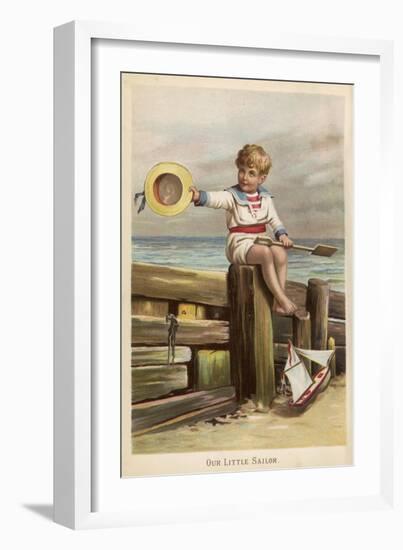 Our Little Sailor' - Equipped with Boat and Spade-null-Framed Art Print