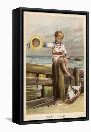 Our Little Sailor' - Equipped with Boat and Spade-null-Framed Stretched Canvas