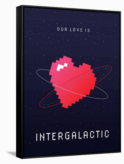 Our Love Is Intergalactic-null-Framed Stretched Canvas