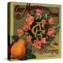 Our Monogram Brand - California - Citrus Crate Label-Lantern Press-Stretched Canvas