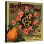 Our Monogram Brand - California - Citrus Crate Label-Lantern Press-Stretched Canvas