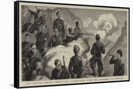 Our Native Indian Troops, Out Skirmishing with the Goorkhas at Almorah-Harry Hamilton Johnston-Framed Stretched Canvas