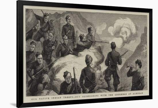 Our Native Indian Troops, Out Skirmishing with the Goorkhas at Almorah-Harry Hamilton Johnston-Framed Giclee Print