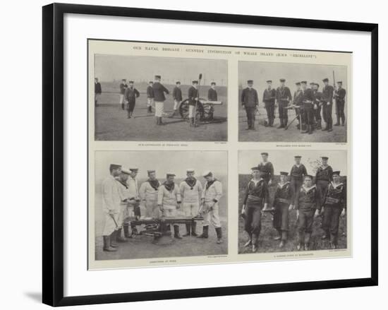 Our Naval Brigade, Gunnery Instruction on Whale Island (HMS Excellent)-null-Framed Giclee Print