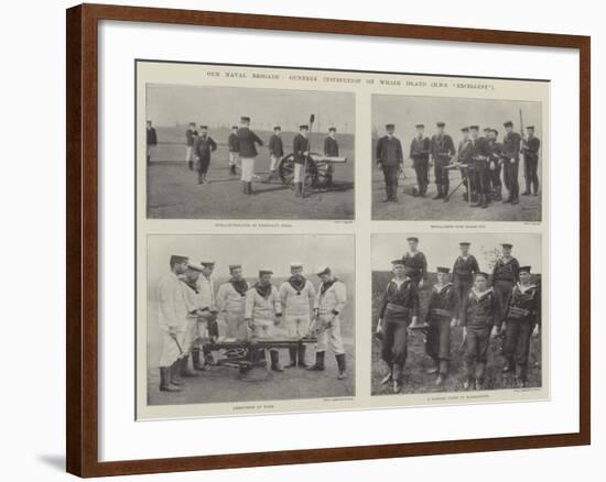 Our Naval Brigade, Gunnery Instruction on Whale Island (HMS Excellent)-null-Framed Giclee Print