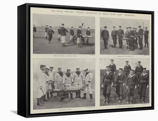 Our Naval Brigade, Gunnery Instruction on Whale Island (HMS Excellent)-null-Framed Stretched Canvas