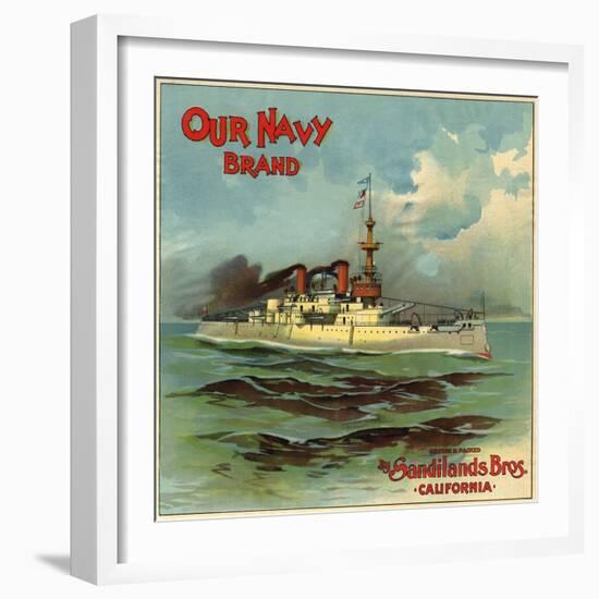 Our Navy Brand - California - Citrus Crate Label-Lantern Press-Framed Art Print
