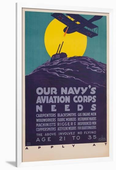 Our Navy's Aviation Corps Needs-Harold Von Schmidt-Framed Giclee Print