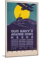 Our Navy's Aviation Corps Needs-Harold Von Schmidt-Mounted Giclee Print