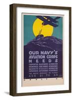 Our Navy's Aviation Corps Needs-Harold Von Schmidt-Framed Giclee Print