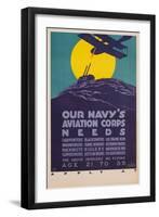 Our Navy's Aviation Corps Needs-Harold Von Schmidt-Framed Giclee Print