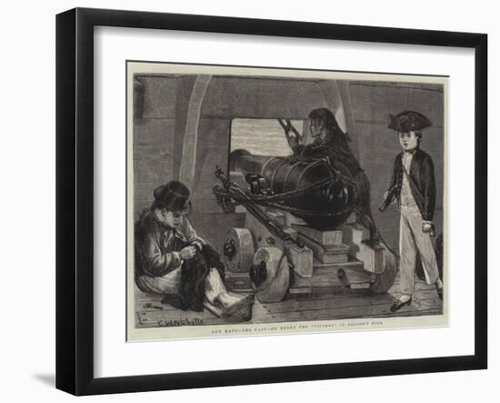 Our Navy, the Past, on Board the Victory in Nelson's Time-Charles Wynne Nicholls-Framed Giclee Print