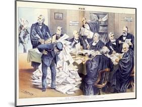 Our Overworked Supreme Court: it Is Unequal to the Ever-Increasing Labor Thrust Upon it - Will Cong-Joseph Keppler-Mounted Giclee Print