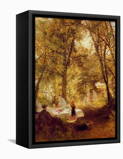 Our Picnic - New Lock, Berks.-Charles James Lewis-Framed Stretched Canvas