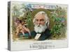 Our Poet Brand Cigar Box Label, Henry W. Longfellow-Lantern Press-Stretched Canvas