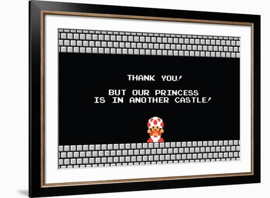 Our Princess is in Another Castle Video Game-null-Framed Art Print