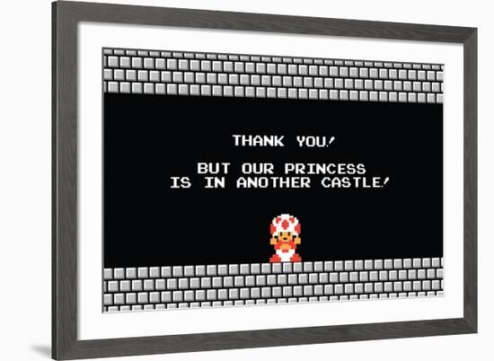 Our Princess is in Another Castle Video Game-null-Framed Art Print