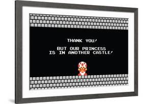 Our Princess is in Another Castle Video Game-null-Framed Art Print