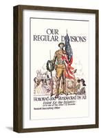 Our Regular Divisions, Enlist for the Infantry-James Montgomery Flagg-Framed Art Print