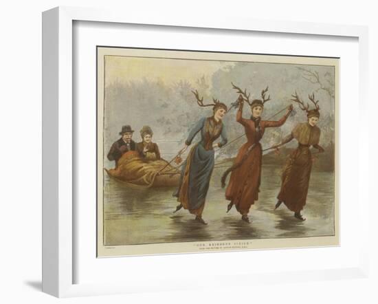 Our Reindeer Sleigh-Arthur Hopkins-Framed Giclee Print