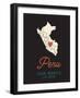 Our Roots Lie Here Map of Peru-Ren Lane-Framed Art Print