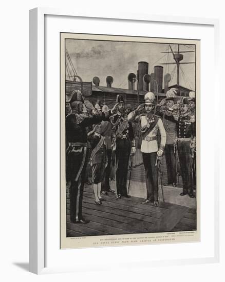 Our Royal Guest from Siam, Arrival at Portsmouth-Henry Marriott Paget-Framed Giclee Print