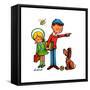 Our School Bus - Jack & Jill-Betsy Bates-Framed Stretched Canvas