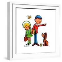 Our School Bus - Jack & Jill-Betsy Bates-Framed Giclee Print