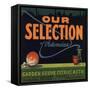 Our Selection Brand - Garden Grove, California - Citrus Crate Label-Lantern Press-Framed Stretched Canvas