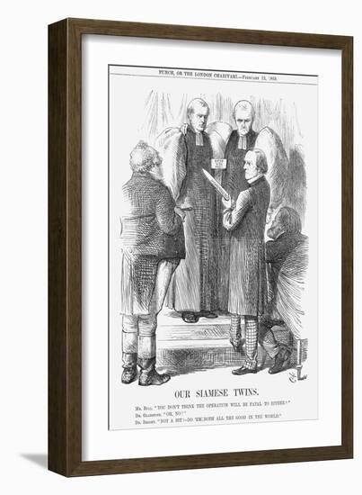 Our Siamese Twins, 1869-John Tenniel-Framed Giclee Print