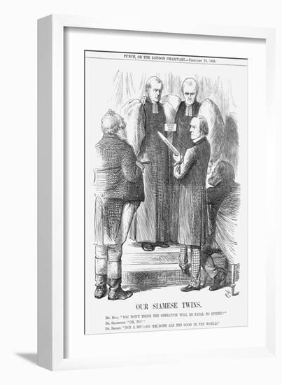 Our Siamese Twins, 1869-John Tenniel-Framed Giclee Print